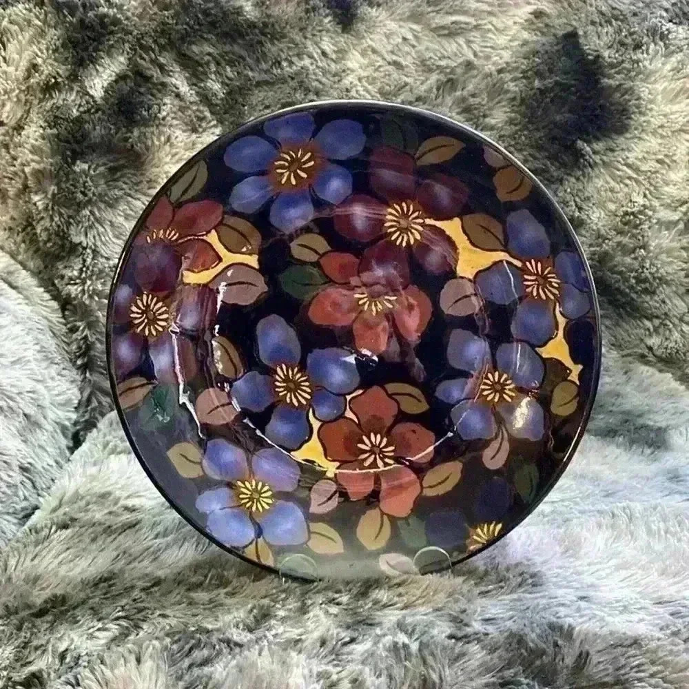 Royal Stanley Ware  C & Co Jacobean
Floral Blue and Purple Bowl